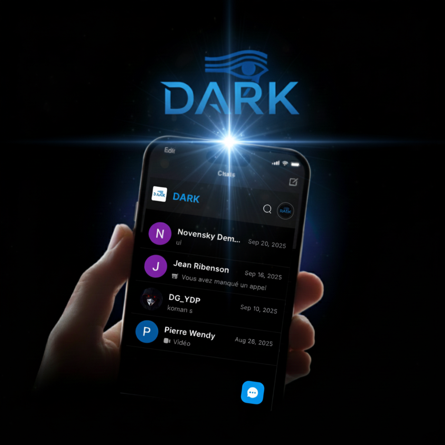Personas conectándose en Dark
